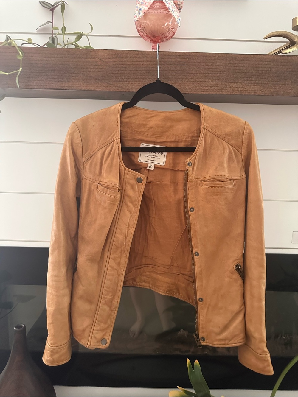 Lucky Brand Women's Tan Leather Jacket